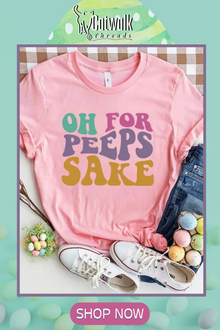  OH FOR PEEPS SAKE Round Neck T-Shirt