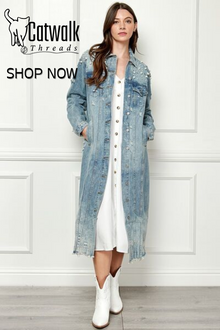  Veveret Full Size Distressed Raw Hem Pearl Detail Button Up Jacket