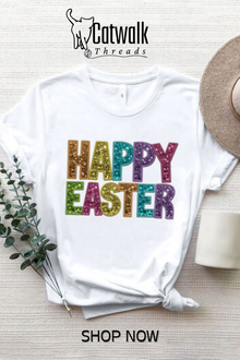  HAPPY EASTER Round Neck Short Sleeve T-Shirt