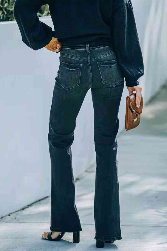 Buttoned Long Jeans