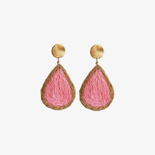  Raffia Grass Teardrop Earrings