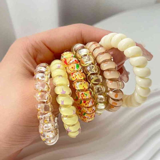 6-Piece Resin Telephone Line Hair Ropes