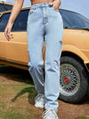 Distressed Straight Leg Jeans